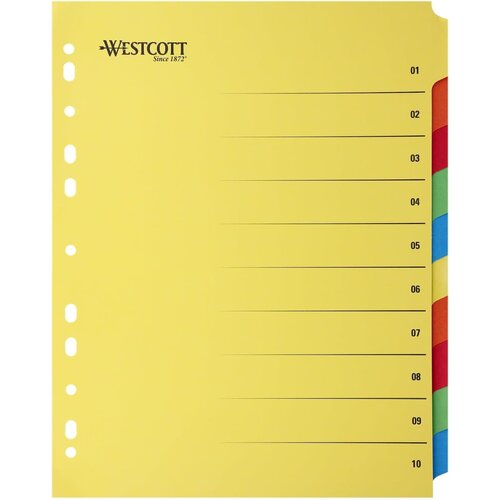  Pregradni karton westcott 10-delni kartonski e-1733313 00 WESTCOTT Slike