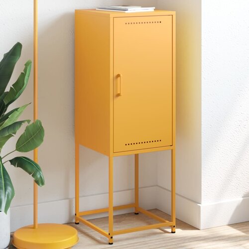vidaXL Visoka omara gorčično rumena 36x39x107 cm jeklo Cene