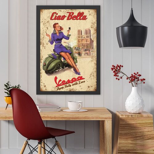 Wallity uramljena slika ciao bello, 40x55 cm Cene