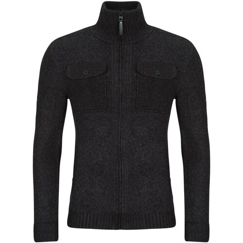 Petrol Industries MEN KNITWEAR COLLAR CARDIGAN Crna Cijene