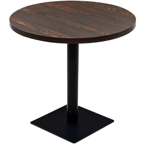VidaXL okrugli stol za bistro od mdf-a i čelika 80x75 cm tamni pepeljasti Slike