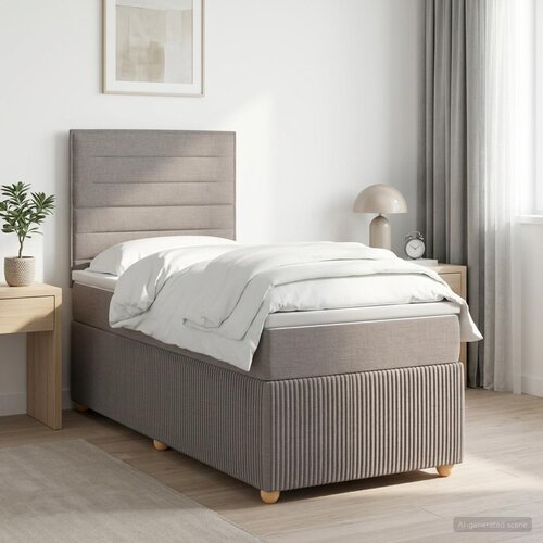  Boxspring krevet s madracem Sivosmeđa 80 x 200 cm Tkanina Cijene