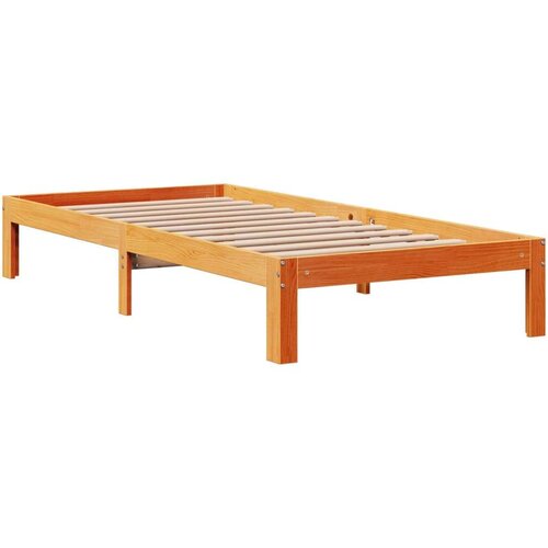 VidaXL Krevet s regalom za knjige bez madraca 100 x 200 cm od borovine Slike