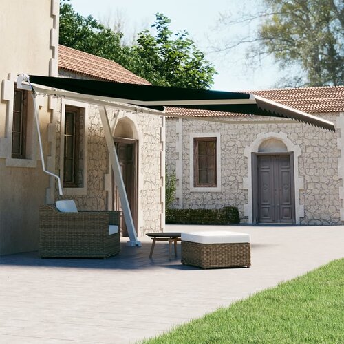 vidaXL Prostostoječa avtomatska tenda 400x300 cm antracitna Cene