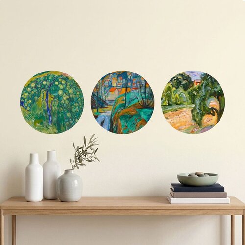 WALLXPERT 3YMDF11885 Multicolor Decorative MDF Painting (3 Pieces) Cene