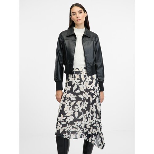 Orsay Black women&amp;#039;s leather jacket - Women&amp;#039;s Slike