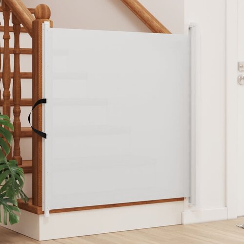 VidaXL Izvlečna vrata za hi&amp;scaron;ne ljubljenčke bela 117,5x125 cm Slike