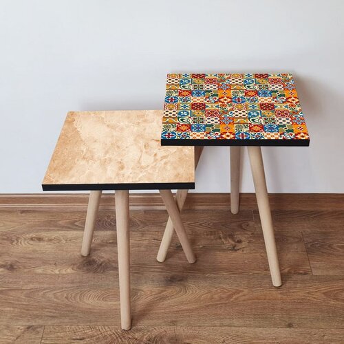 Hanah home 2Shp515 - multicolor multicolor nesting table (2 pieces) Cene