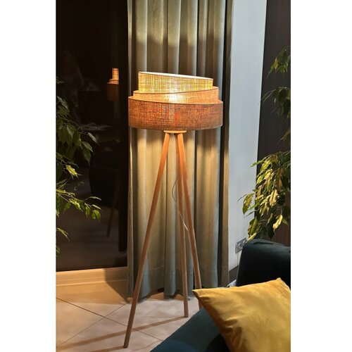  duolla - podna lampa yute trio 1xE27/15W/230V prečnik 45 cm braon/siva/bež Slike