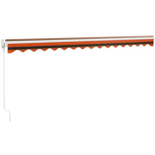 Tenda na uvlačenje narančasto-smeđa 4 x 3 m tkanina i aluminij Slike