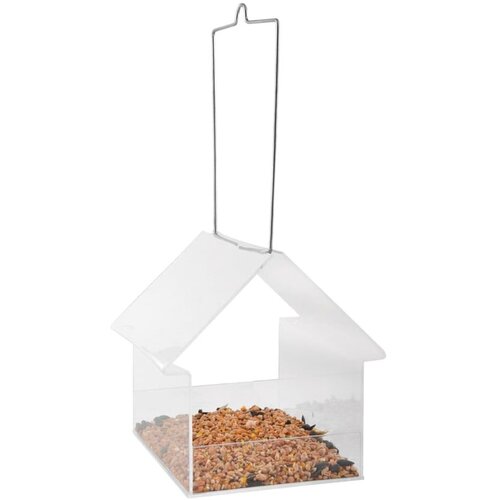 Esschert Design Kućica za hranjenje ptica (15,1 x 14,5 x 15,3 cm, Prozirna, Plastika) Slike