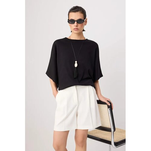 TRENDYOLMILLA Trendyol ženska majica Twoss26Ts00221, crna Cene