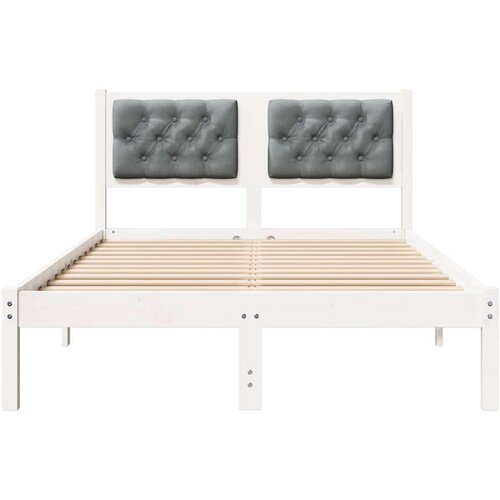  Okvir za krevet Svijetlo siva 135 x 190 cm tkanina Slike