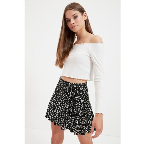 Trendyol Multicolored Skirt Look Ribbed Knitted Shorts & Bermuda Cene