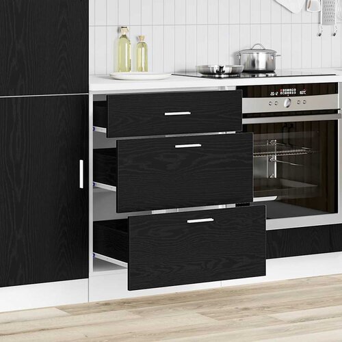 vidaXL Kuhinjska baza ormarića Riga Crni hrast 60 x 46 x 81,5 cm Cijene