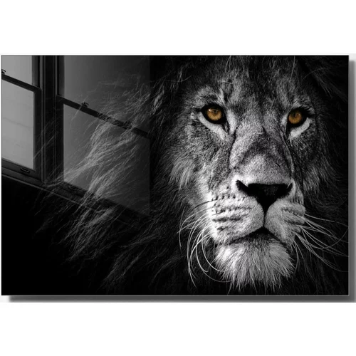 Wallity Steklena slika 70x50 cm Lion – Wallity
