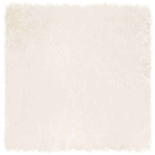  Lažni Ovčji Tepih Bijelo 240 x 240 cm Poliester Slike