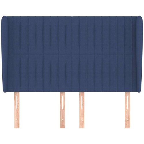  Uzglavlje s u&amp;scaron;ima plavi 147x23x118/128 cm od tkanine Slike
