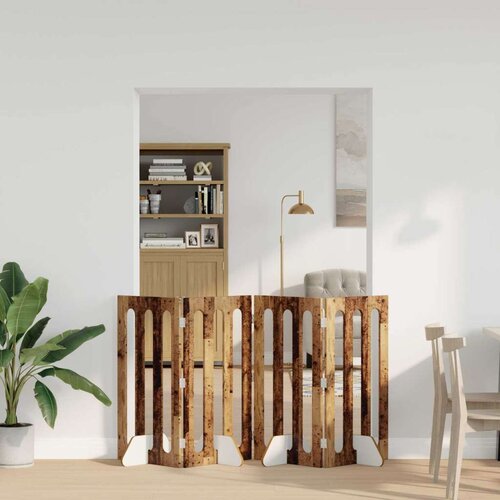  Zložljiva ograda za hišne ljubljenčke 4 pcs Hrastovina, (5000232774) Cene