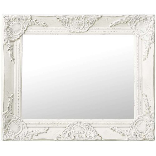  Zidno ogledalo u baroknom stilu 50 x 40 cm bijelo Slike