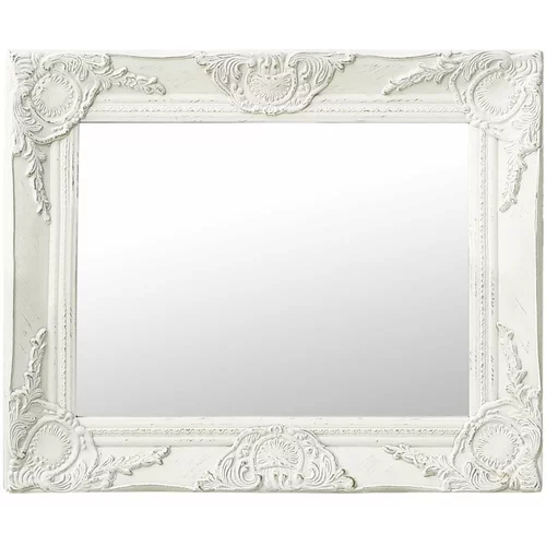  Zidno ogledalo u baroknom stilu 50 x 40 cm bijelo