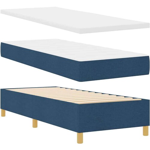 Box spring krevet s madracem Plava 80 x 200 cm tkanina Slike