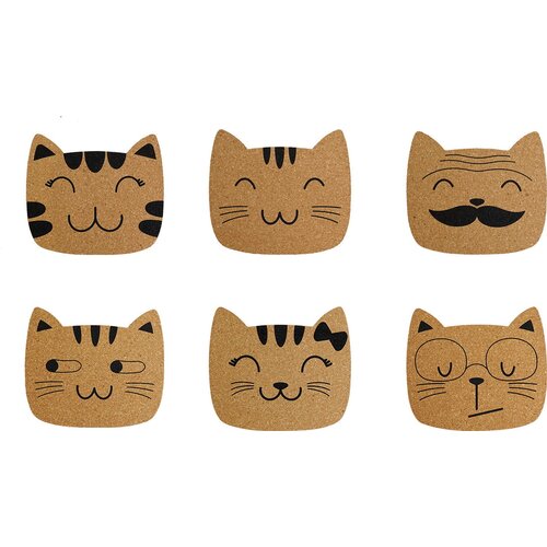 Winkee Podstavki iz plute "Cat Family" - 1 kos Cene