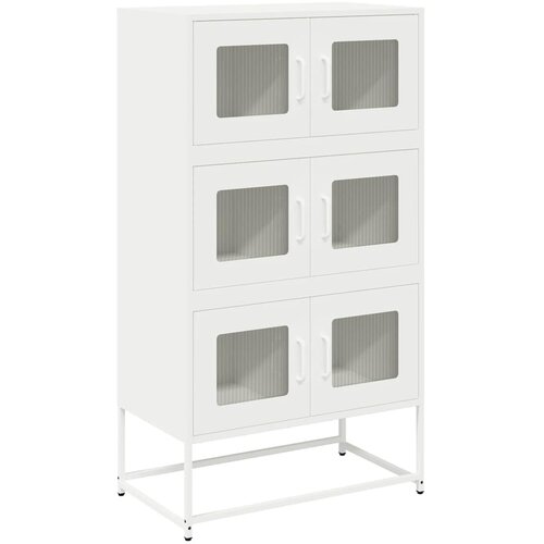 Maison Chic Visoka Komoda - Predalnik Bela 68x39x123 cm Jeklo, (21715808) Slike