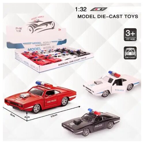 Magic Toys Muscle Car kovinski model policijskega avtomobila na poteg nazaj v več različicah 1/32 Cene