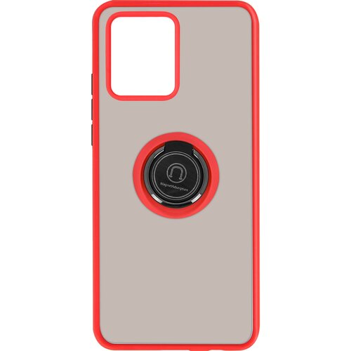 AVIZAR Ovitek z obrocem za Realme 8 in 8 Pro - hrbtna stran proti prstnim odtisom, združljiva z magnetnim nosilcem - rdeca, (20718589) Cene