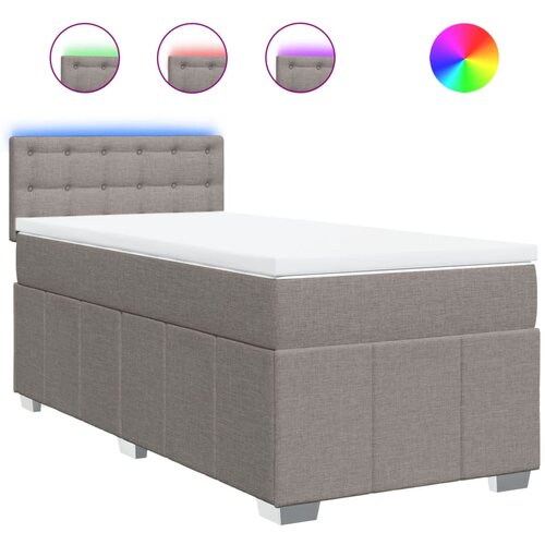 Maison Chic Box spring postelja - Vzmetna postelja z vzmetnico taupe 90x200 cm blago SL17621, (21882169) Cene