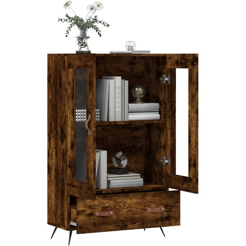  Visoka komoda boja hrasta 69,5 x 31 x 115 cm konstruirano drvo Slike