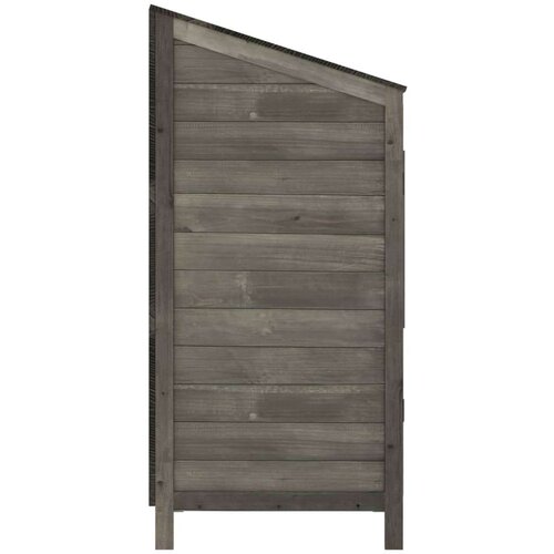 VidaXL Vrtno spremi&amp;scaron;te antracit 55 x 52 x 112 cm od masivne jelovine Slike