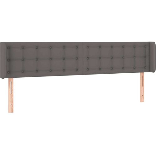  Uzglavlje sivo 183x16x78/88 cm umjetna koža Slike