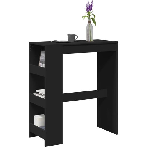 VidaXL Barski stol s držačima crni 90x40x103,5 cm konstruirano drvo Slike