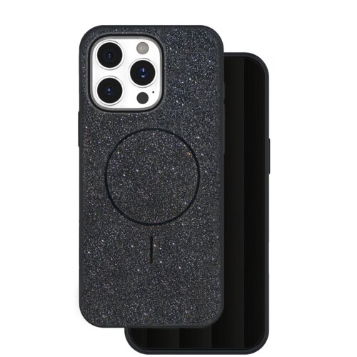 Onasi Silikonski ovitek Glitter z MagSafe za iPhone 17 Pro - črn Cene