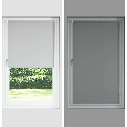VidaXL Rolo zavjesa Blackout Coffee 140x175 cm &amp;Scaron;irina tkanine 136,6 cm Slike
