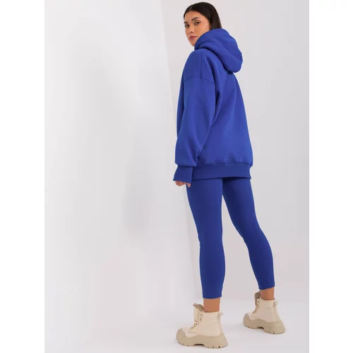 Fashion Hunters Cobalt blue two-piece casual set with leggings