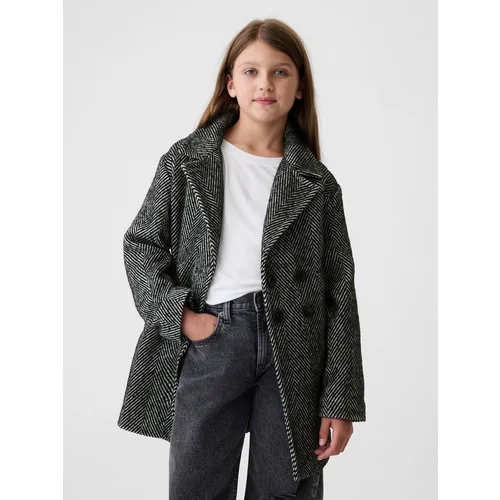 GAP Children's tweed coat with wool blend - Girls