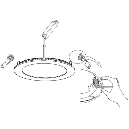 Eglo fueva-a ugradbena led, 5w, prom 120, sa daljinskim dimabilna, bijela Slike