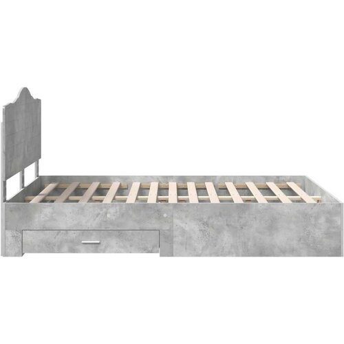  Okvir za krevet s uzglavljem Betonski sivi 150 x 200 cm Slike