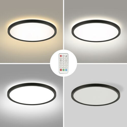 Brilagi - LED RGB prigu&amp;scaron;iva svetiljka ULTRA SLIM LED/18W/230V prečnik 30 cm crna + daljinski upravljač Slike