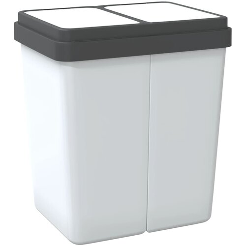 VidaXL Dvostruka kanta bijela 2 x 25 L Slike
