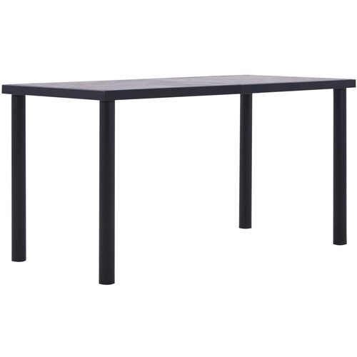  Blagovaonski stol crni i siva boja betona 140 x 70 x 75 MDF Slike