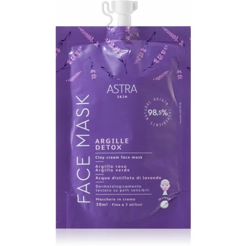 Astra Make-up Skin maska iz ilovice z razstrupljevalnim učinkom 30 ml