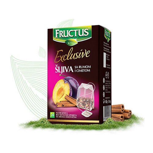 Fructus čaj sljiva sa rumom i cimetom 60G Slike