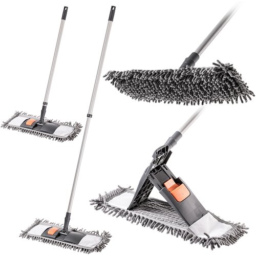 KADAX vrtljiva ravna krpa za či&scaron;čenje tal, 40 cm kartu&scaron;a iz mikrovlaken, teleskopski ročaj, (5000358270) Cene