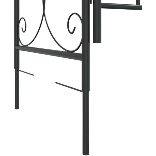 VidaXL Vrtni luk s vratima crni 108 x 45 x 235 cm čelični Slike