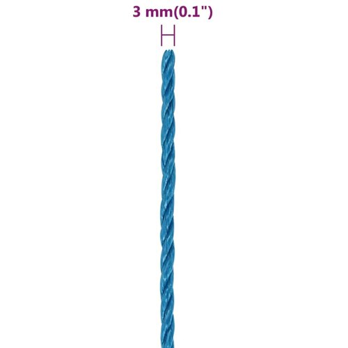  Radno uže plavi 3 mm 250 m od polipropilena Slike