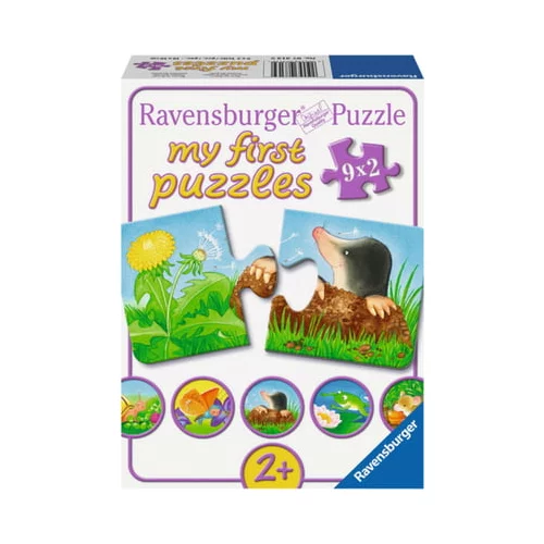 Ravensburger Puzzle - my first puzzles - Živali na vrtu, 9 x 2 delov